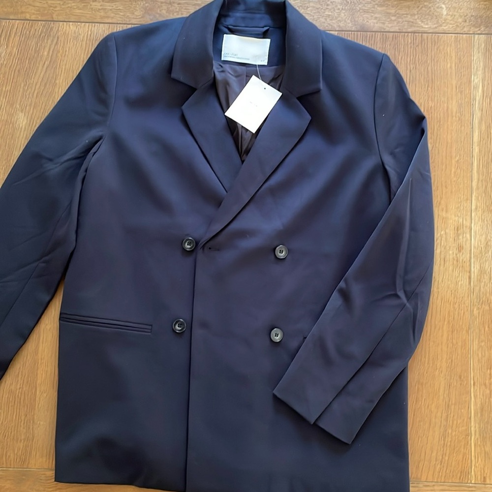 Oak + Fort oversized women’s blazer. Color black. New with tags.